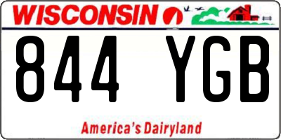 WI license plate 844YGB