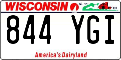 WI license plate 844YGI