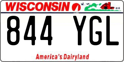 WI license plate 844YGL