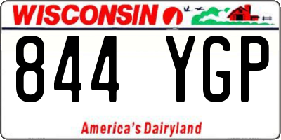 WI license plate 844YGP