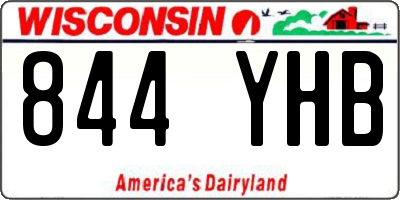 WI license plate 844YHB