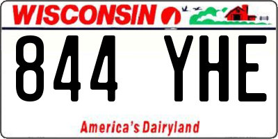 WI license plate 844YHE