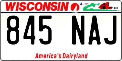 WI license plate 845NAJ