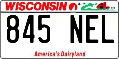 WI license plate 845NEL