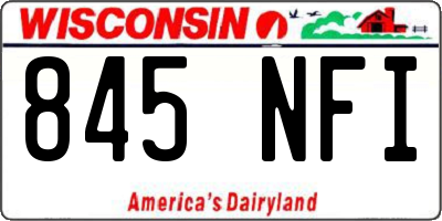 WI license plate 845NFI