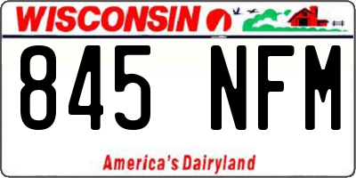WI license plate 845NFM