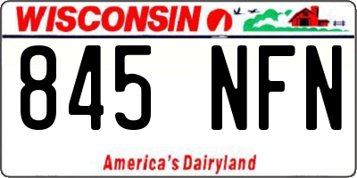 WI license plate 845NFN