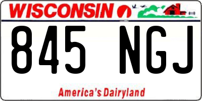 WI license plate 845NGJ