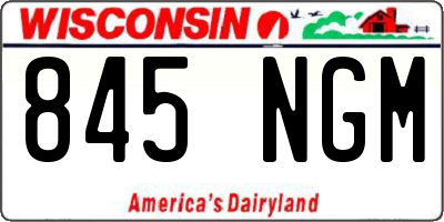 WI license plate 845NGM