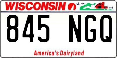 WI license plate 845NGQ