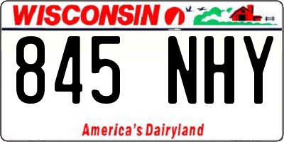 WI license plate 845NHY