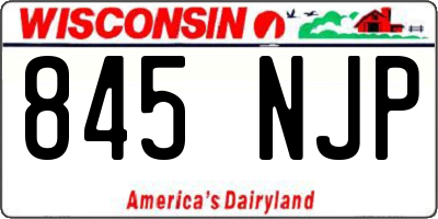 WI license plate 845NJP