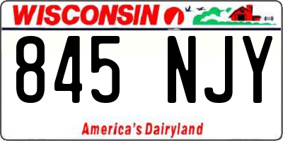 WI license plate 845NJY