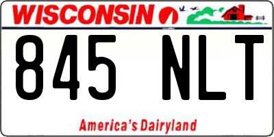 WI license plate 845NLT