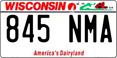 WI license plate 845NMA