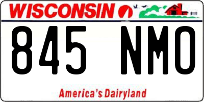 WI license plate 845NMO