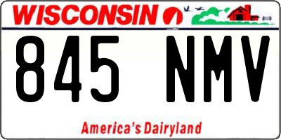 WI license plate 845NMV