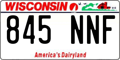 WI license plate 845NNF
