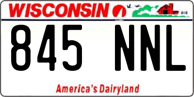 WI license plate 845NNL