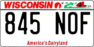 WI license plate 845NOF