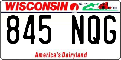WI license plate 845NQG