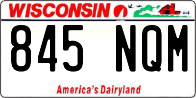 WI license plate 845NQM