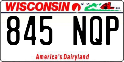 WI license plate 845NQP