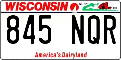 WI license plate 845NQR