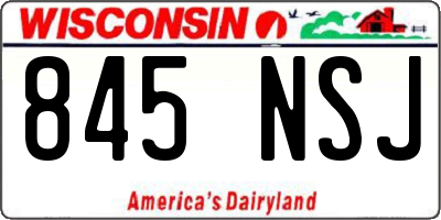 WI license plate 845NSJ