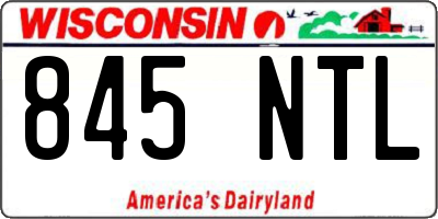WI license plate 845NTL