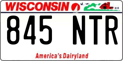 WI license plate 845NTR