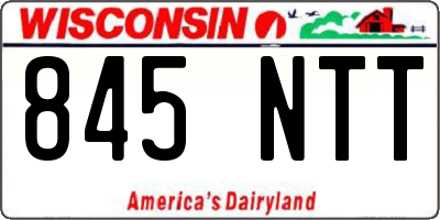 WI license plate 845NTT