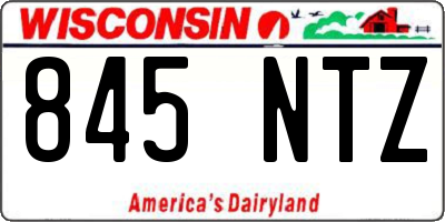 WI license plate 845NTZ