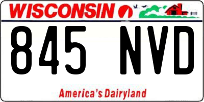 WI license plate 845NVD