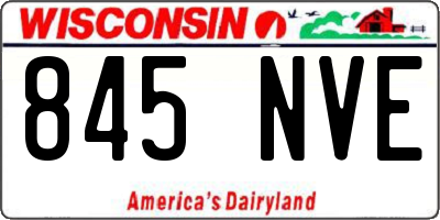 WI license plate 845NVE