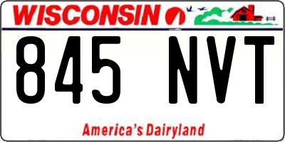 WI license plate 845NVT