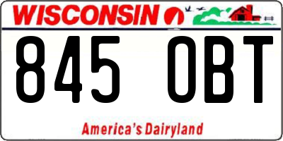 WI license plate 845OBT