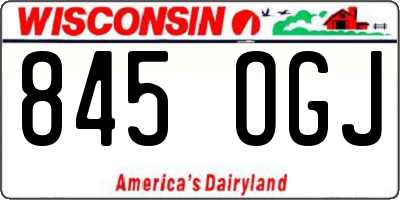 WI license plate 845OGJ