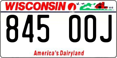 WI license plate 845OOJ