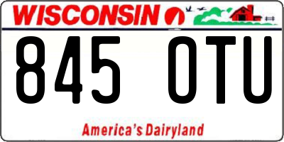 WI license plate 845OTU