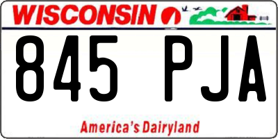 WI license plate 845PJA