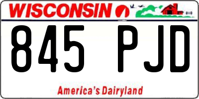 WI license plate 845PJD