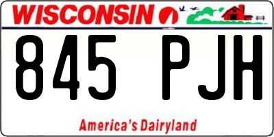 WI license plate 845PJH