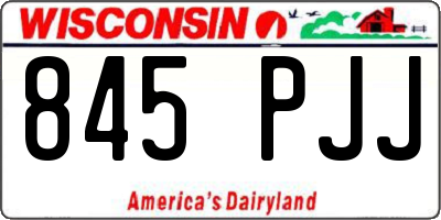 WI license plate 845PJJ