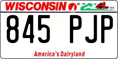 WI license plate 845PJP