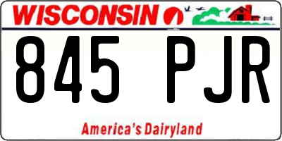 WI license plate 845PJR