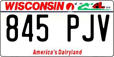 WI license plate 845PJV