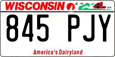 WI license plate 845PJY