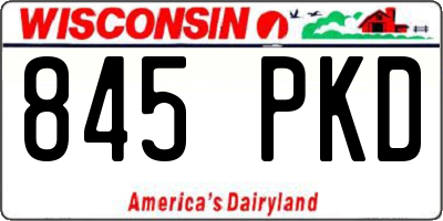 WI license plate 845PKD