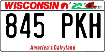 WI license plate 845PKH